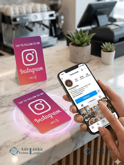 Smart NFC Tap-to-Follow Card | Facebook, Instagram & WhatsApp Business Connections All in One Printer