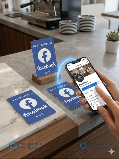 Smart NFC Tap-to-Follow Card | Facebook, Instagram & WhatsApp Business Connections All in One Printer